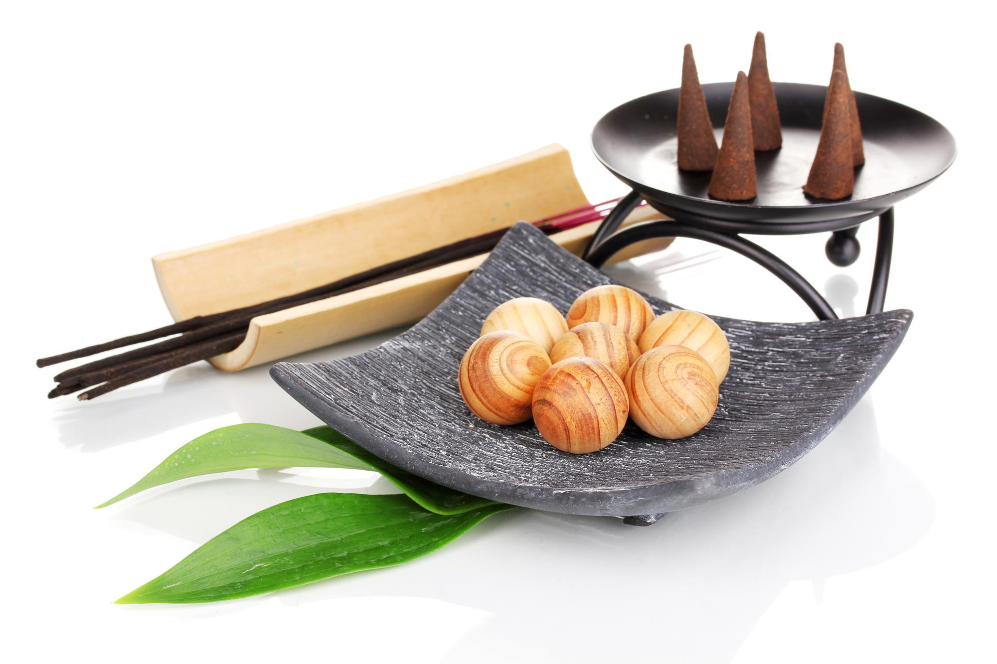 Wooden board with plated amuse-bouche trio